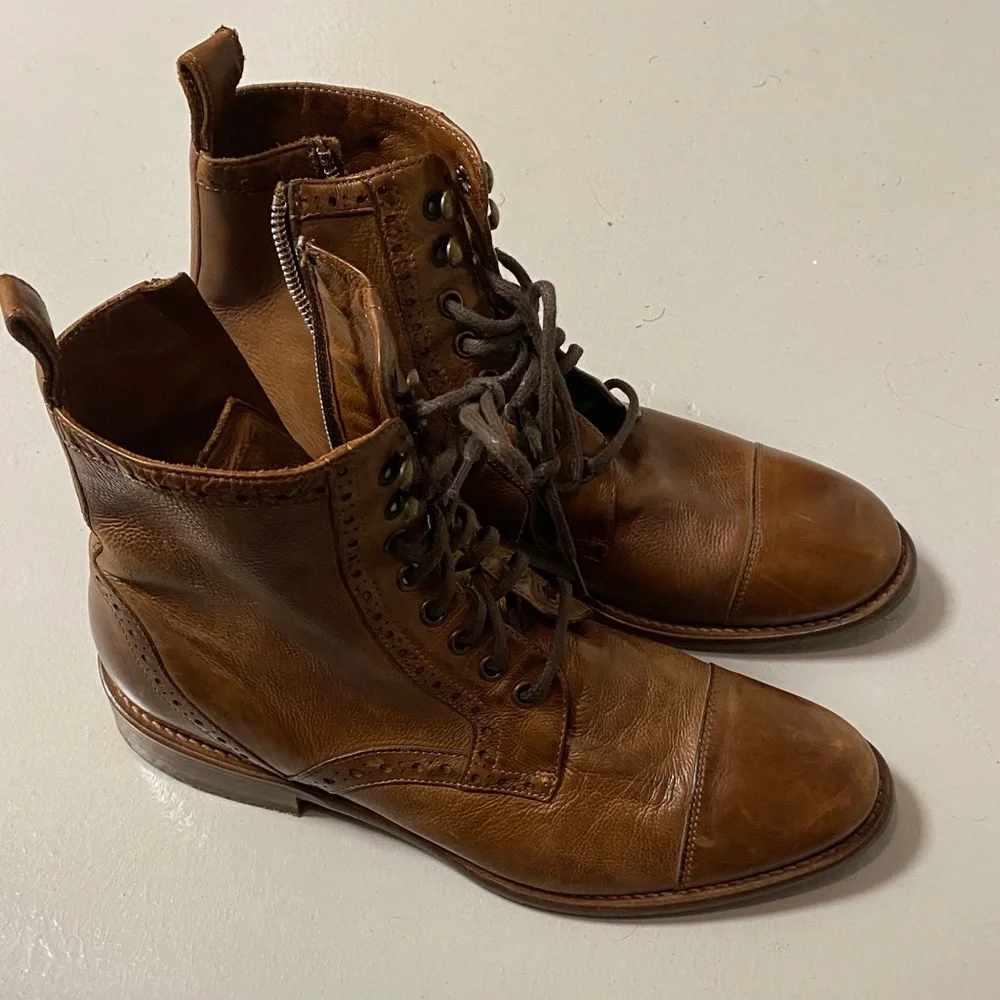 Johnston & Murphy Brown Leather Women's Boots - Picture 1 of 4